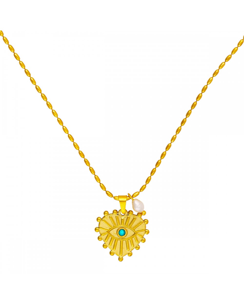 Χρυσό Ατσάλινο Κολιέ με καρδιά & Πέρλα – Excite Fashion Jewellery K-1848-2 Κοσμήματα Χρυσό Ατσάλινο Κολιέ με καρδιά & Πέρλα – Excite Fashion Jewellery K-1848-2 Κοσμήματα