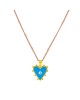 Χρυσό Ατσάλινο Κολιέ  καρδιά με ματάκι – Excite Fashion Jewellery K-1854-14 Κοσμήματα