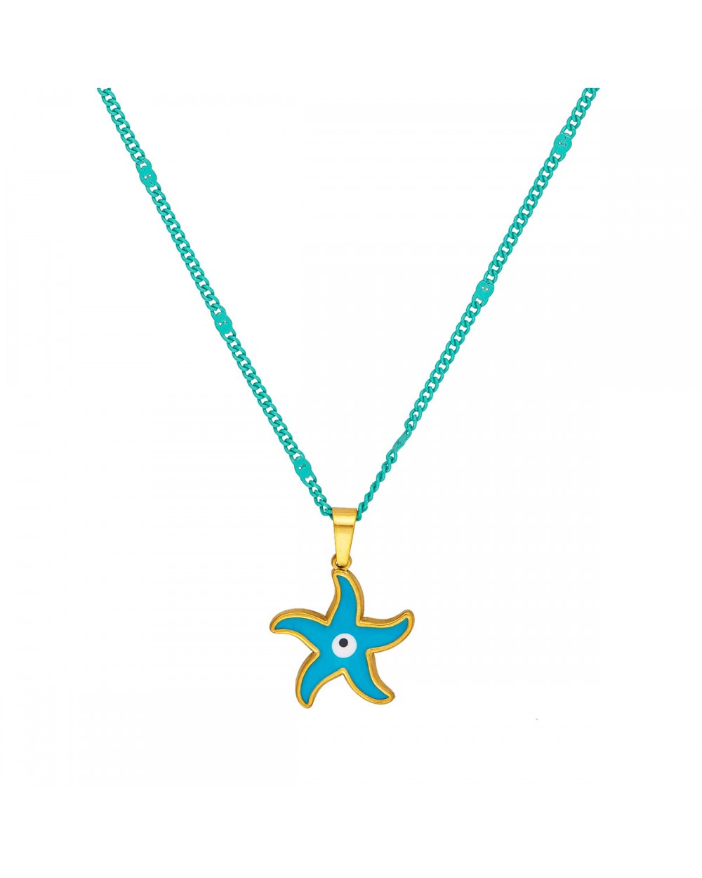 Ατσάλινο Κολιέ Αστερίας με Ματάκι & Σμάλτο – Excite Fashion Jewellery K-1855-2 Κοσμήματα Ατσάλινο Κολιέ Αστερίας με Ματάκι & Σμάλτο – Excite Fashion Jewellery K-1855-2 Κοσμήματα