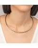 Aτσάλινο Χρυσό Choker με Ανάγλυφο Σχέδιο της Excite Fashion Jewellery. K-1871-01 Κοσμήματα