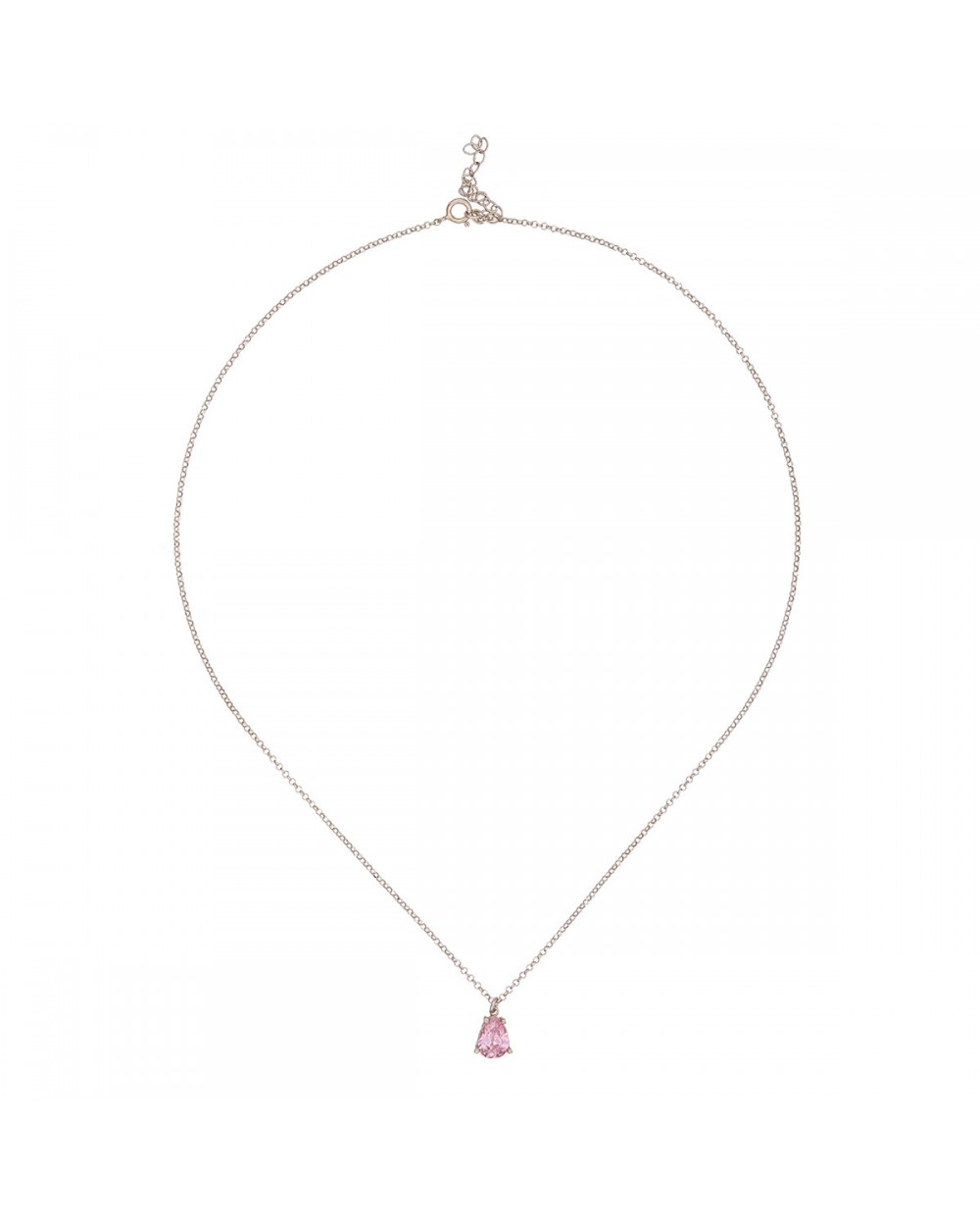 Κολιέ Excite Fashion Jewellery μονόπετρο, σταγόνα, με ροζ ζιργκόν από ασήμι επιπλατινωμένο 925 K-30-ROZ-S-105 Κοσμήματα Κολιέ Excite Fashion Jewellery μονόπετρο, σταγόνα, με ροζ ζιργκόν από ασήμι επιπλατινωμένο 925 K-30-ROZ-S-105 Κοσμήματα
