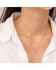 Κομψό κολιέ κύκλος Excite-fashion με ροζ ζιργκόν από επιπλατινωμένο ασήμι 925. K-37-ROZ-S-8 Κοσμήματα Κομψό κολιέ κύκλος Excite-fashion με ροζ ζιργκόν από επιπλατινωμένο ασήμι 925. K-37-ROZ-S-8 Κοσμήματα