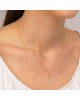 Κολιέ Excite Fashion Jewellery κορωνίτσα με τυρκουάζ ζιργκόν, από επιχρυσωμένο ασήμι 925 K-93-TYRK-G-86 Κοσμήματα Κολιέ Excite Fashion Jewellery κορωνίτσα με τυρκουάζ ζιργκόν, από επιχρυσωμένο ασήμι 925 K-93-TYRK-G-86 Κοσμήματα