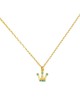 Κολιέ Excite Fashion Jewellery κορωνίτσα με τυρκουάζ ζιργκόν, από επιχρυσωμένο ασήμι 925 K-93-TYRK-G-86 Κοσμήματα Κολιέ Excite Fashion Jewellery κορωνίτσα με τυρκουάζ ζιργκόν, από επιχρυσωμένο ασήμι 925 K-93-TYRK-G-86 Κοσμήματα
