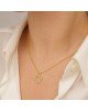 Κολιέ μονόγραμμα Ο Excite fashion Jewellery με λευκά ζιργκόν επιχρυσωμένο ασήμι 925, . K-MON-O-G-95 Κοσμήματα Κολιέ μονόγραμμα Ο Excite fashion Jewellery με λευκά ζιργκόν επιχρυσωμένο ασήμι 925, . K-MON-O-G-95 Κοσμήματα