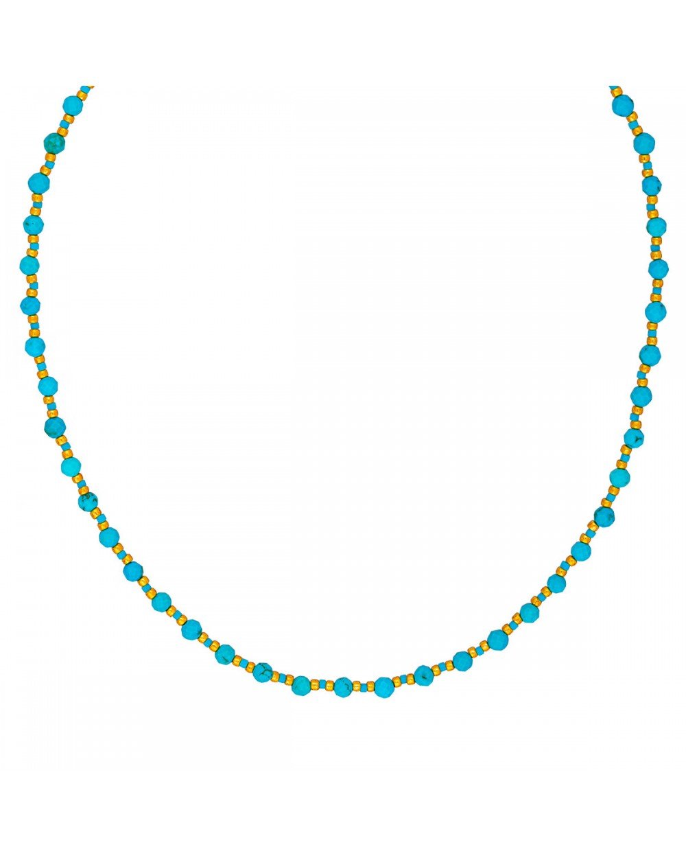 Κολιέ Boho της Excite Fashion Jewellery, με γαλάζιες πέτρες και χρυσές χάντρες. N-110403-115 Κοσμήματα Κολιέ Boho της Excite Fashion Jewellery, με γαλάζιες πέτρες και χρυσές χάντρες. N-110403-115 Κοσμήματα
