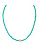 Χειροποίητο κολιέ από την Excite Fashion Jewellery,  ματάκι με σμάλτο και τιρκουάζ χάντρες. K-1402-04-03-79 Κοσμήματα