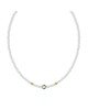 Χειροποίητο κολιέ ματάκι ζάρι από την Excite Fashion Jewellery με σμάλτο, λευκές και χρυσές χάντρες. K-1403-04-01-89 Κοσμήματα Χειροποίητο κολιέ ματάκι ζάρι από την Excite Fashion Jewellery με σμάλτο, λευκές και χρυσές χάντρες. K-1403-04-01-89 Κοσμήματα
