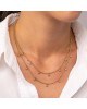 Κολιέ διπλή αλυσίδα dots Excite Fashion Jewellery με κρεμαστά λευκά ζιργκόν από επιχρυσωμένο ανοξείδωτο ατσάλι. N-YH365A-G-95 Κοσμήματα Κολιέ διπλή αλυσίδα dots Excite Fashion Jewellery με κρεμαστά λευκά ζιργκόν από επιχρυσωμένο ανοξείδωτο ατσάλι. N-YH365A-G-95 Κοσμήματα