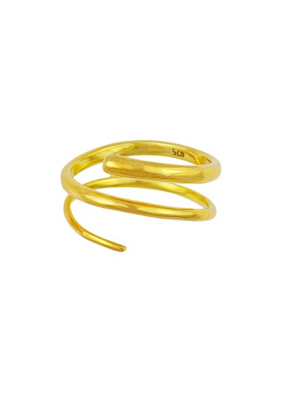 Επιχρυσωμένο Ασημένιο Δαχτυλίδι 925, σχέδιο σπιράλ  της Excite Fashion Jewellery. R113756-G