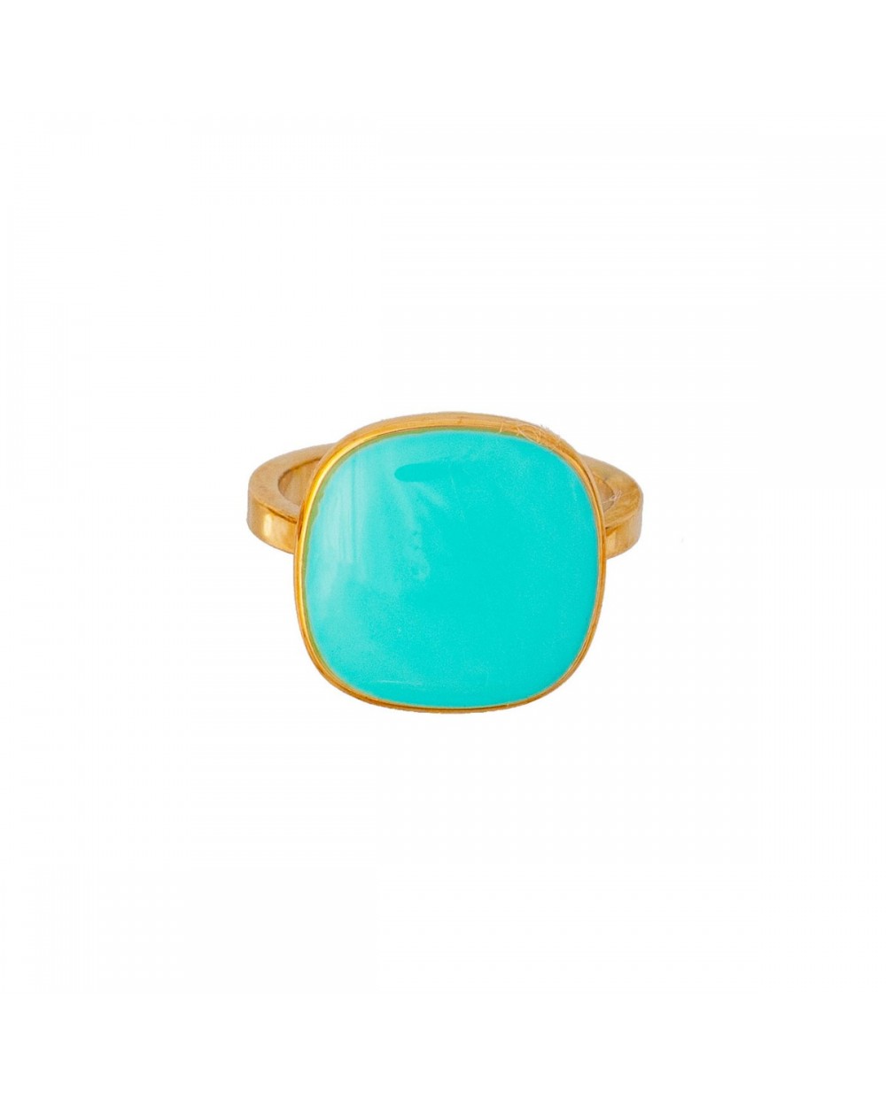 Ατσάλινο Δαχτυλίδι με Τιρκουάζ Σμάλτο της Excite Fashion Jewellery. R-3072-BLUE Κοσμήματα