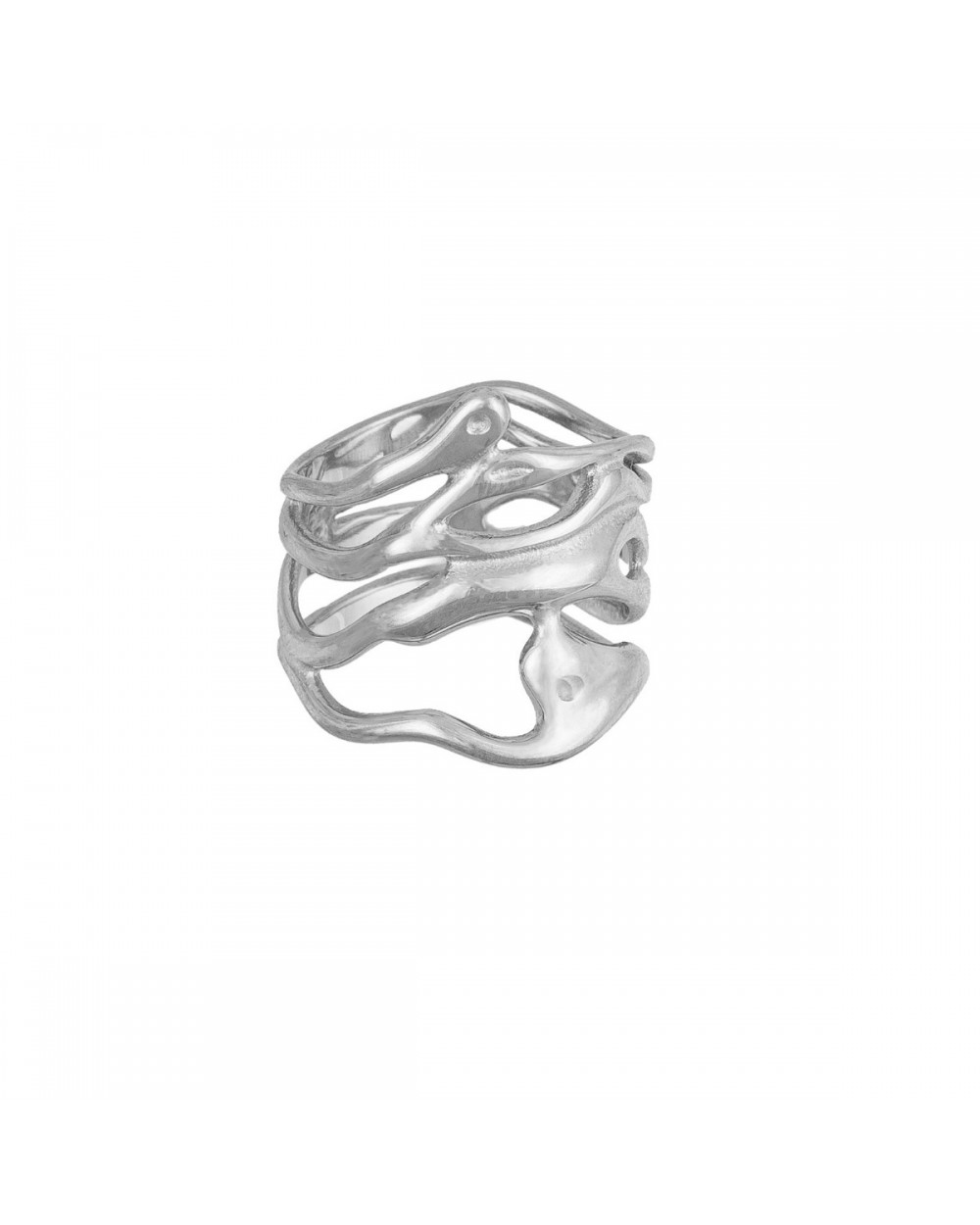 Μοντέρνο ατσάλινο ασημί δαχτυλίδι της Excite Fashion Jewellery R-4890-S Κοσμήματα