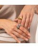 Εντυπωσιακό μακρόστενο δαχτυλίδι από την Excite Fashion Jewellery από επιπλατινωμένο ανοξείδωτο ατσάλι. R-YH1287-S-65 Κοσμήματα