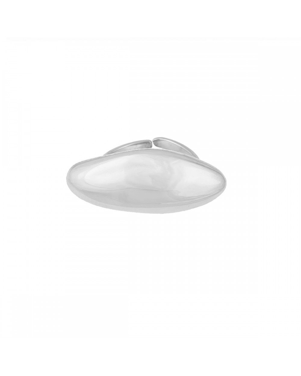 Εντυπωσιακό μακρόστενο δαχτυλίδι από την Excite Fashion Jewellery από επιπλατινωμένο ανοξείδωτο ατσάλι. R-YH1287-S-65 Κοσμήματα