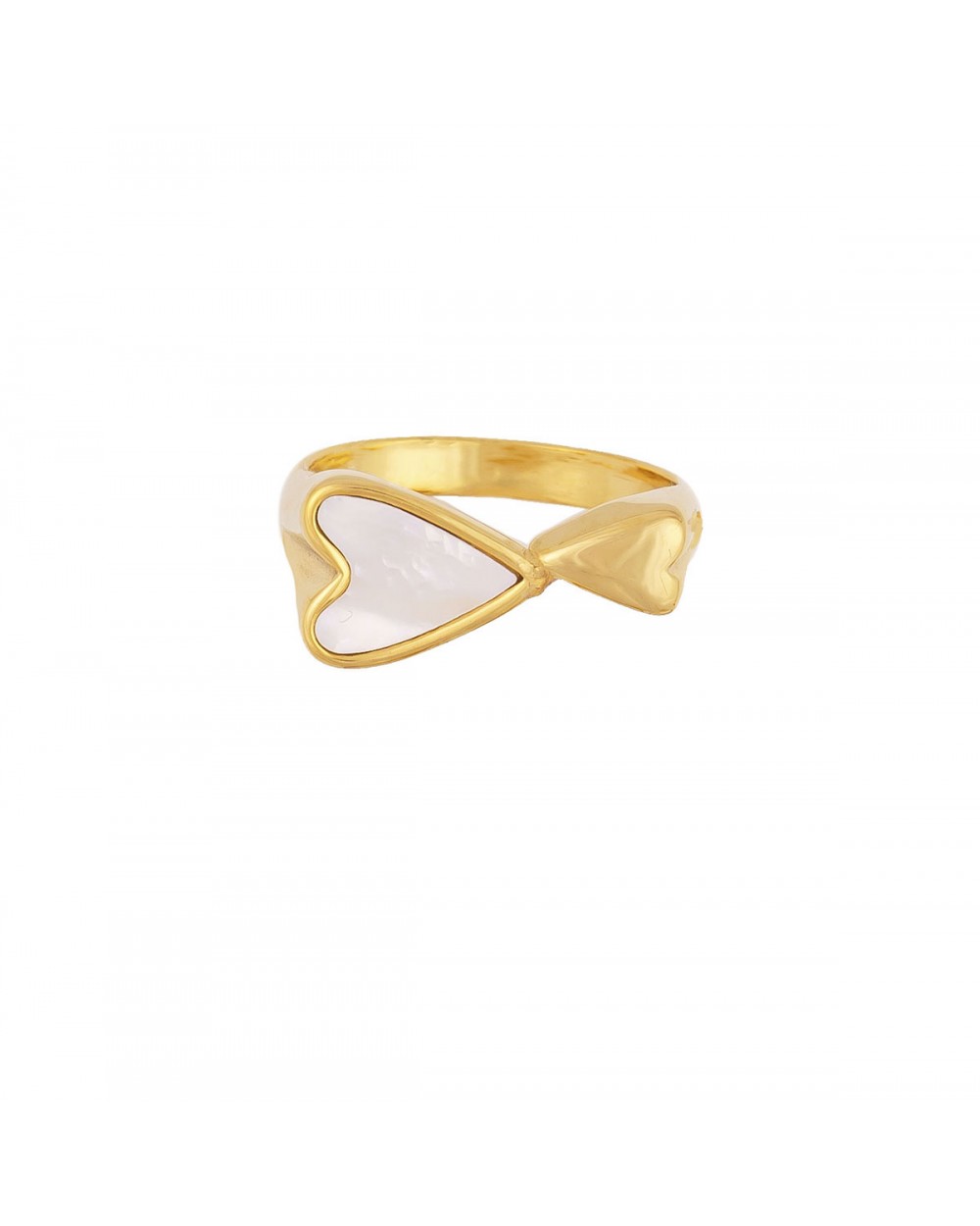 Δαχτυλίδι καρδιές από την Excite Fashion Jewellery με φίλντισι και επιχρυσωμένο ανοξείδωτο ατσάλι. R-YH368-G-75 Κοσμήματα Δαχτυλίδι καρδιές από την Excite Fashion Jewellery με φίλντισι και επιχρυσωμένο ανοξείδωτο ατσάλι. R-YH368-G-75 Κοσμήματα