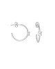 Κρικάκια Excite fashion jewellery απο επιπλατινωμένο ασήμι 925 με λευκά ζιργκόν.S-106-AS-S-83 Κοσμήματα Κρικάκια Excite fashion jewellery απο επιπλατινωμένο ασήμι 925 με λευκά ζιργκόν.S-106-AS-S-83 Κοσμήματα