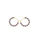 Κρίκοι Excite Fashion Jewellery, με μώβ κρυσταλλάκια και χρυσές χάντρες από ανοξείδωτο επιχρυσωμένο ατσάλι. S-1713-01-24-65 Κοσμήματα Κρίκοι Excite Fashion Jewellery, με μώβ κρυσταλλάκια και χρυσές χάντρες από ανοξείδωτο επιχρυσωμένο ατσάλι. S-1713-01-24-65 Κοσμήματα