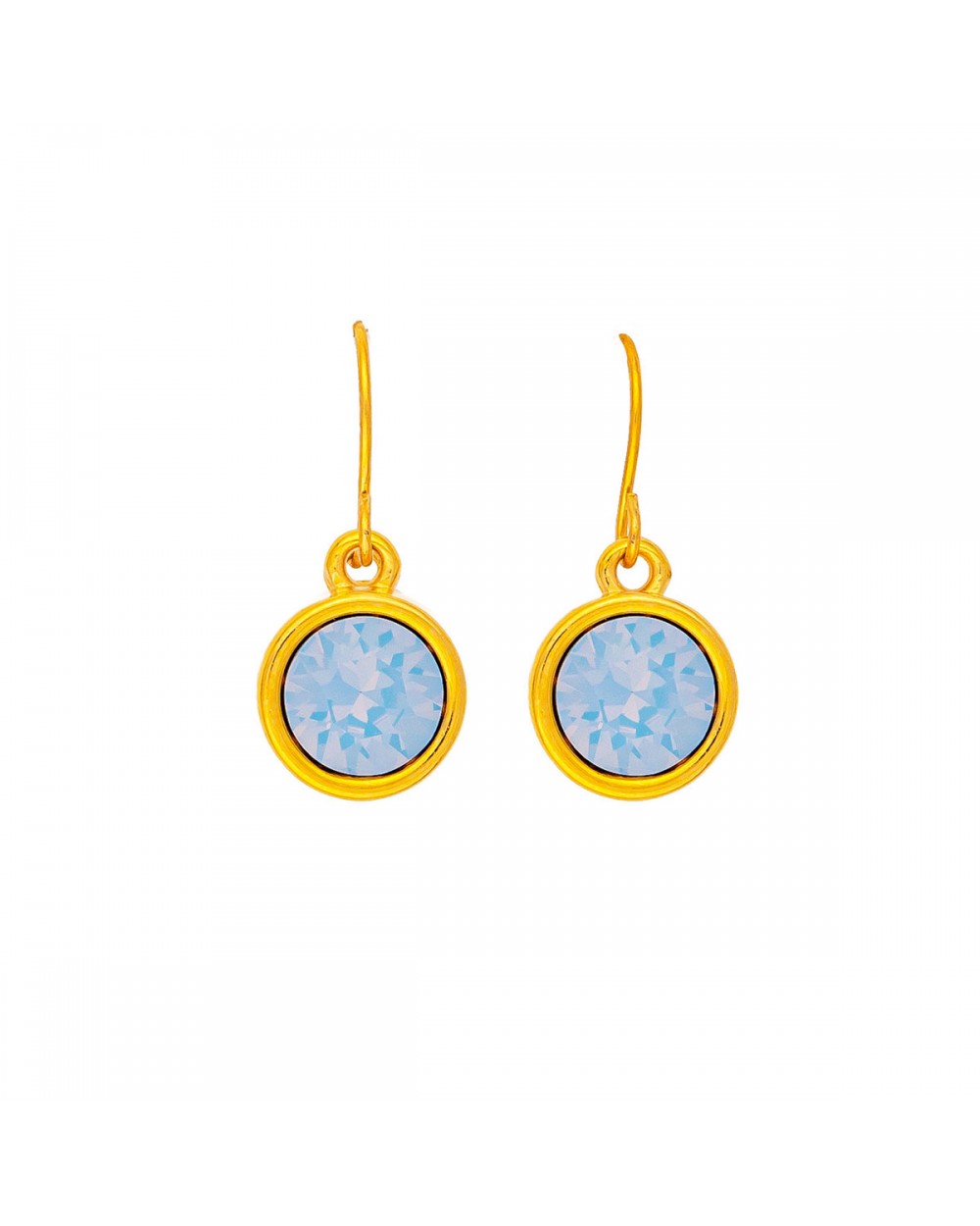 Χειροποίητα κρεμαστά σκουλαρίκια Excite Fashion Jewellery, ivory γαλάζιο κρύσταλλο από επιχρυσωμένο ατσάλι. S-1726-01-15 Κοσμήματα Χειροποίητα κρεμαστά σκουλαρίκια Excite Fashion Jewellery, ivory γαλάζιο κρύσταλλο από επιχρυσωμένο ατσάλι. S-1726-01-15 Κοσμήματα