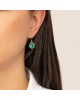 Χειροποίητα κρεμαστά σκουλαρίκια Excite Fashion Jewellery, πετρόλ κρύσταλλο  από επιχρυσωμένο ατσάλι. S-1726-01-29 Κοσμήματα
