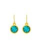 Χειροποίητα κρεμαστά σκουλαρίκια Excite Fashion Jewellery, πετρόλ κρύσταλλο  από επιχρυσωμένο ατσάλι. S-1726-01-29 Κοσμήματα