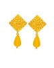 Χειροποίητα κρεμαστά σκουλαρίκια της Excite Fashion Jewellery, ανάγλυφο επίχρυσο μοτίφ, κίτρινη κρεμαστή σταγόνα, από ανοξείδωτο ατσάλι. S-1763-16 Κοσμήματα Χειροποίητα κρεμαστά σκουλαρίκια της Excite Fashion Jewellery, ανάγλυφο επίχρυσο μοτίφ, κίτρινη κρεμαστή σταγόνα, από ανοξείδωτο ατσάλι. S-1763-16 Κοσμήματα
