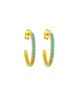 Σκουλαρίκια Excite Fashion Jewellery επιχρυσωμένο ασήμι 925, κρίκοι με τιρκουάζ ζιργκόν. S-25-TYRK-G-75 Κοσμήματα Σκουλαρίκια Excite Fashion Jewellery επιχρυσωμένο ασήμι 925, κρίκοι με τιρκουάζ ζιργκόν. S-25-TYRK-G-75 Κοσμήματα