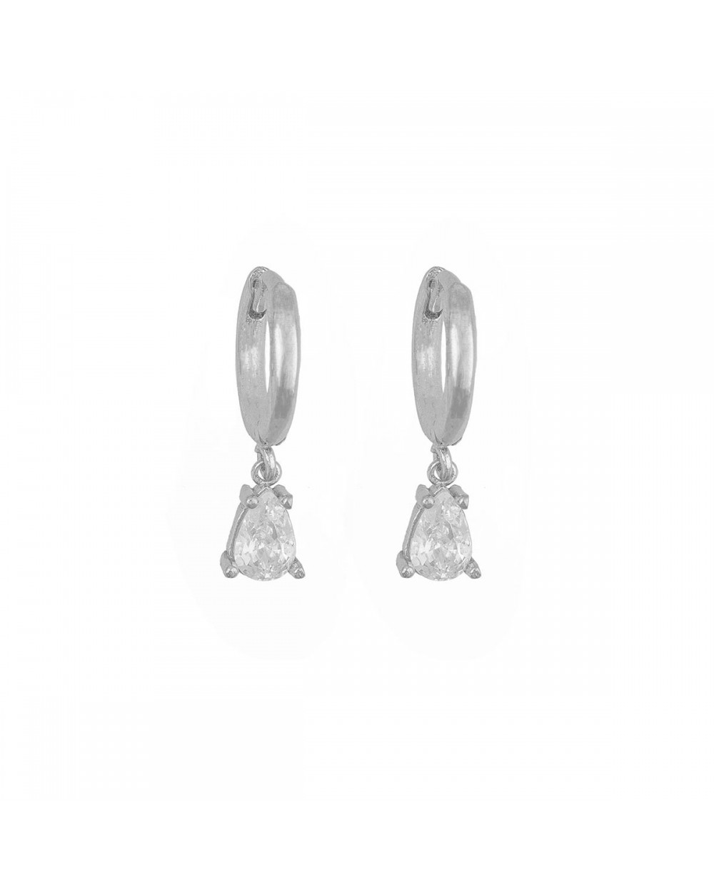 Μικρά κρικάκια Excite Fashion Jewellery απο επιπλατινωμένο ασήμι 925 και κρεμαστό στοιχείο σε σχήμα σταγόνας με λευκά ζιργκόν.S-28-AS-S-85 Κοσμήματα Μικρά κρικάκια Excite Fashion Jewellery απο επιπλατινωμένο ασήμι 925 και κρεμαστό στοιχείο σε σχήμα σταγόνας με λευκά ζιργκόν.S-28-AS-S-85 Κοσμήματα