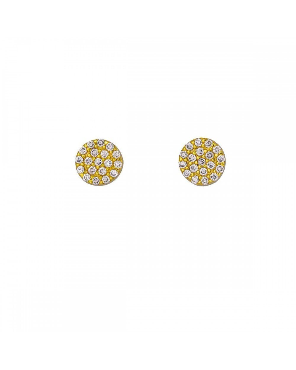 Καρφωτά σκουλαρίκια Excite fashion Jewellery απο επιχρυσωμένο ασήμι 925 με λευκά ζιργκόν.S-29-AS-G-5 Κοσμήματα Καρφωτά σκουλαρίκια Excite fashion Jewellery απο επιχρυσωμένο ασήμι 925 με λευκά ζιργκόν.S-29-AS-G-5 Κοσμήματα