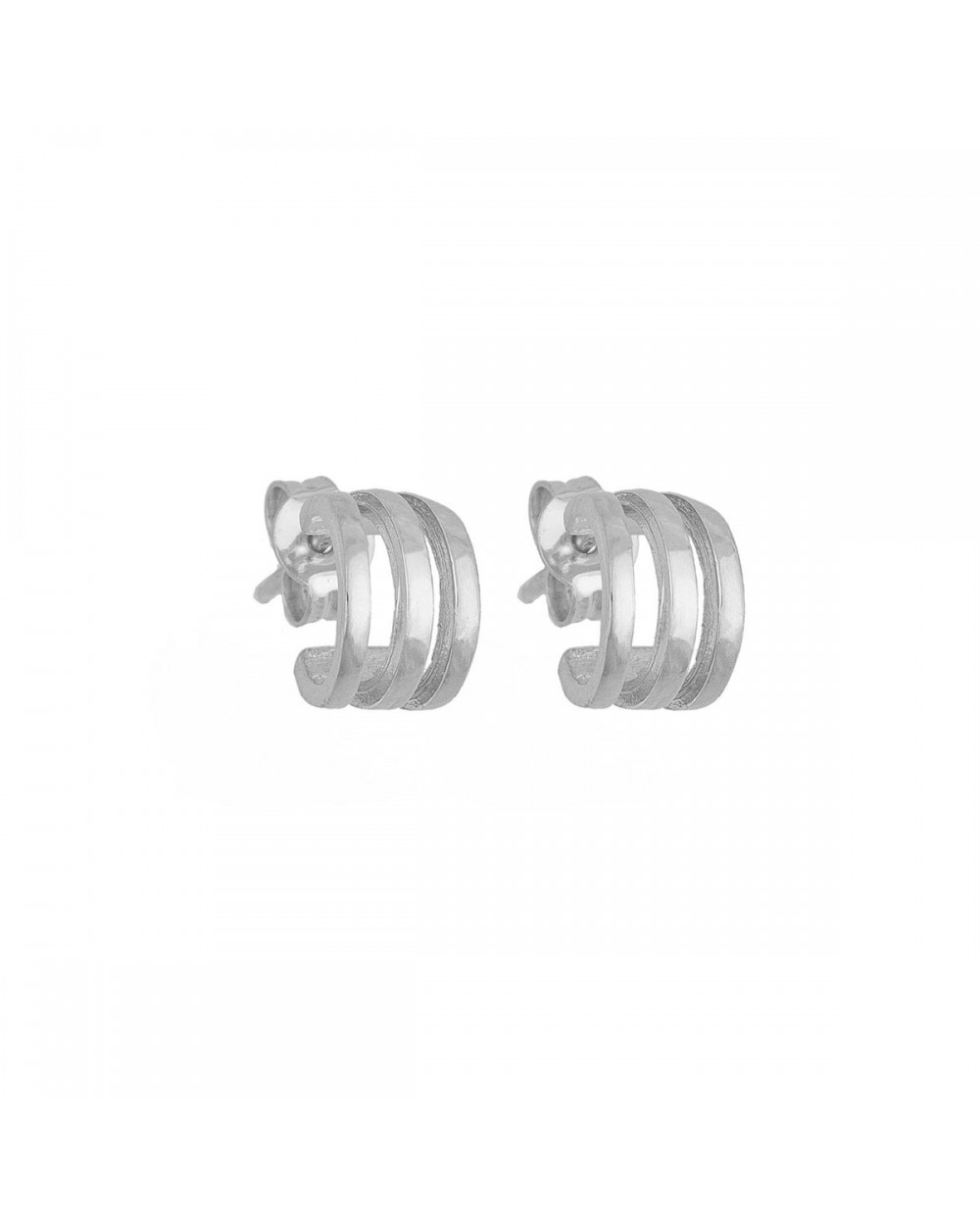 Μοντέρνοι μικροί κρίκοι Excite Fashion Jewellery  από επιπλατινωμένο ασήμι 925.S-3-S-65 Κοσμήματα