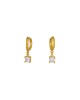Μικρά κρικάκια Excite Fashion Jewellery απο επιχρυσωμένο ασήμι 925 με κρεμαστό στοιχείο και λευκά ζιργκόν.S-31-AS-G-85 Κοσμήματα Μικρά κρικάκια Excite Fashion Jewellery απο επιχρυσωμένο ασήμι 925 με κρεμαστό στοιχείο και λευκά ζιργκόν.S-31-AS-G-85 Κοσμήματα