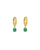 Κρικάκια Excite Fashion Jewellery επιχρυσωμένο ασήμι 925 με κρεμαστά πράσινα ζιργκόν. S-31-PRAS-G-85 Κοσμήματα Κρικάκια Excite Fashion Jewellery επιχρυσωμένο ασήμι 925 με κρεμαστά πράσινα ζιργκόν. S-31-PRAS-G-85 Κοσμήματα