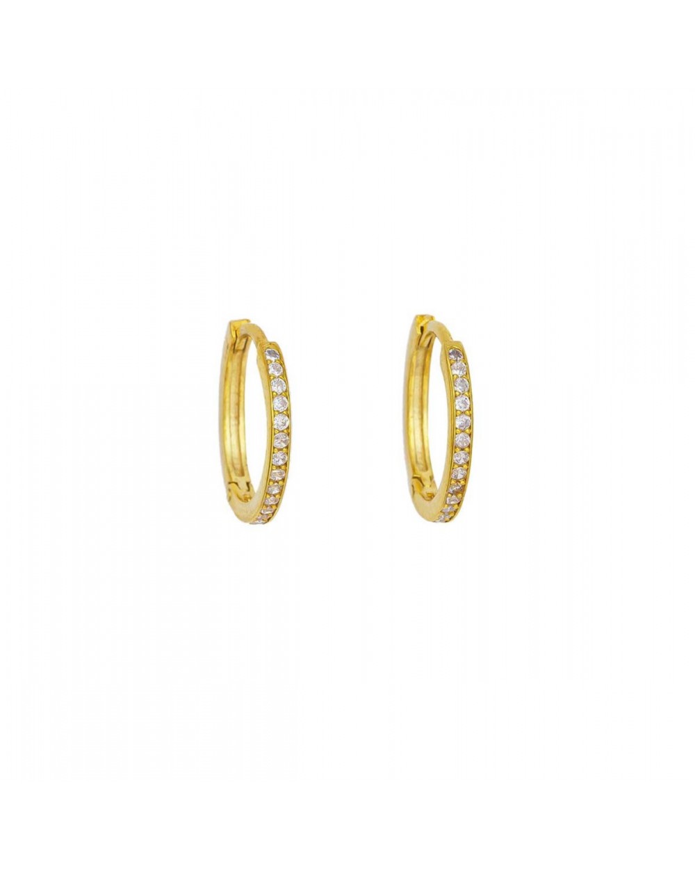 Σκουλαρίκια Excite Fashion Jewellery επιχρυσωμένο ασήμι 925, κρικάκια με λευκά ζιργκόν. S-40-AS-G-71 Κοσμήματα Σκουλαρίκια Excite Fashion Jewellery επιχρυσωμένο ασήμι 925, κρικάκια με λευκά ζιργκόν. S-40-AS-G-71 Κοσμήματα