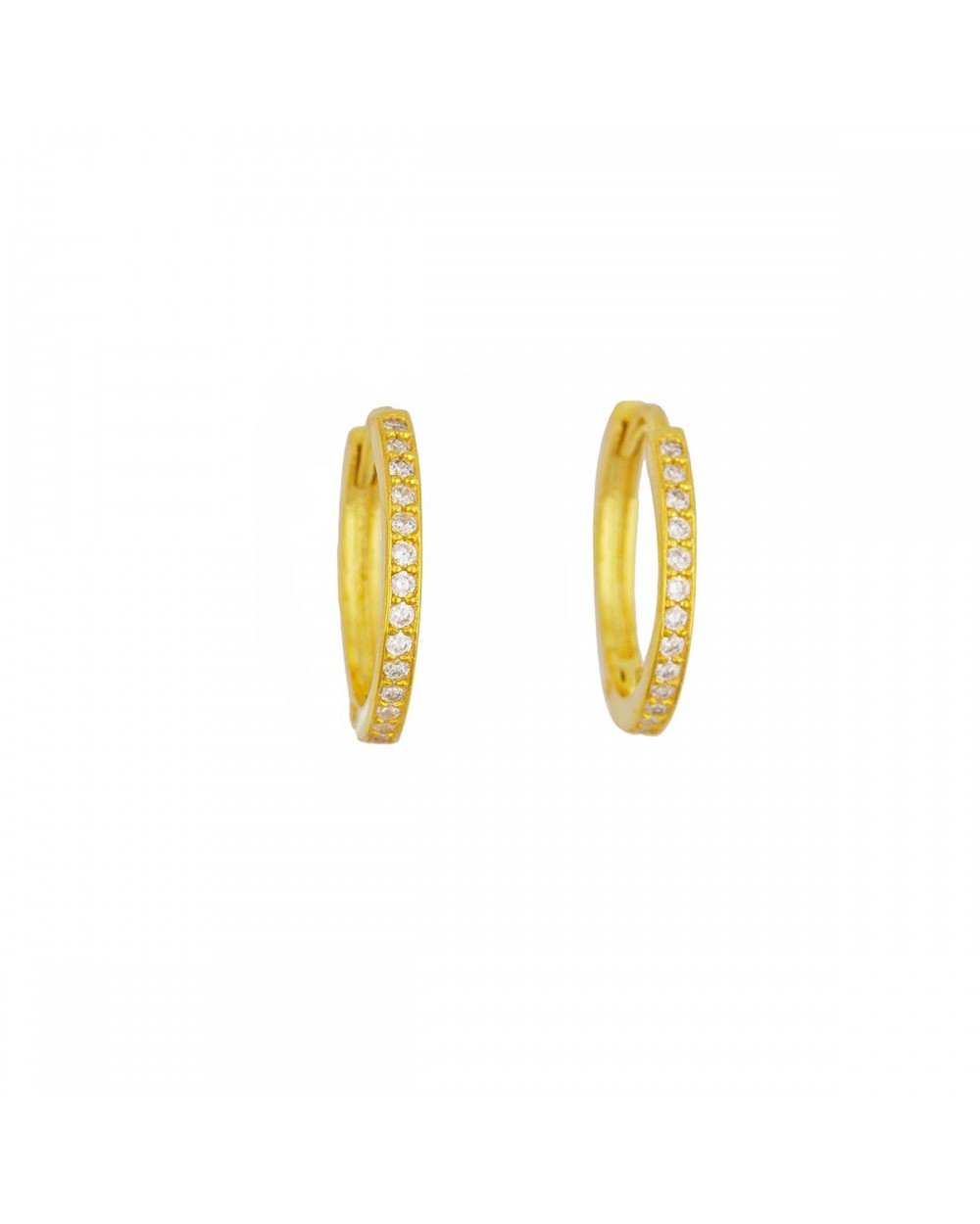 Σκουλαρίκια Excite Fashion Jewellery επιχρυσωμένο ασήμι 925, κρικάκια με λευκά ζιργκόν. S-40-AS-G-71 Κοσμήματα Σκουλαρίκια Excite Fashion Jewellery επιχρυσωμένο ασήμι 925, κρικάκια με λευκά ζιργκόν. S-40-AS-G-71 Κοσμήματα