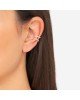 Κρίκος ear cuff ασήμι 925, κίτρινο επιχρύσωμα, με λευκά ζιργκόν, της Excite Fashion Jewellery. S-53-G-45 Κοσμήματα Κρίκος ear cuff ασήμι 925, κίτρινο επιχρύσωμα, με λευκά ζιργκόν, της Excite Fashion Jewellery. S-53-G-45 Κοσμήματα