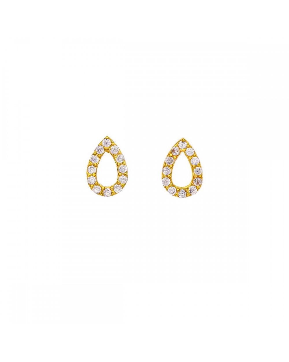 Σκουλαρίκια σταγόνα Excite fashion Jewellery με λευκά ζιργκόν από επιχρυσωμένο ασήμι 925. S-63-AS-G-7 Κοσμήματα Σκουλαρίκια σταγόνα Excite fashion Jewellery με λευκά ζιργκόν από επιχρυσωμένο ασήμι 925. S-63-AS-G-7 Κοσμήματα