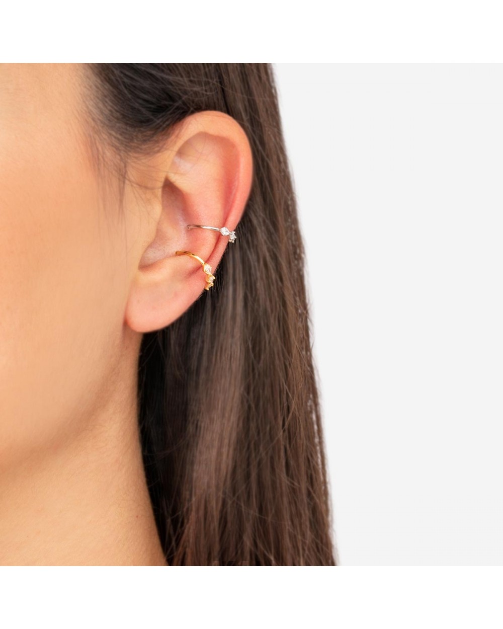 Κρίκος ear cuff επιπλατινωμένο ασήμι 925, με λευκά ζιργκόν, της Excite Fashion Jewellery S-63-S-69 Κοσμήματα Κρίκος ear cuff επιπλατινωμένο ασήμι 925, με λευκά ζιργκόν, της Excite Fashion Jewellery S-63-S-69 Κοσμήματα