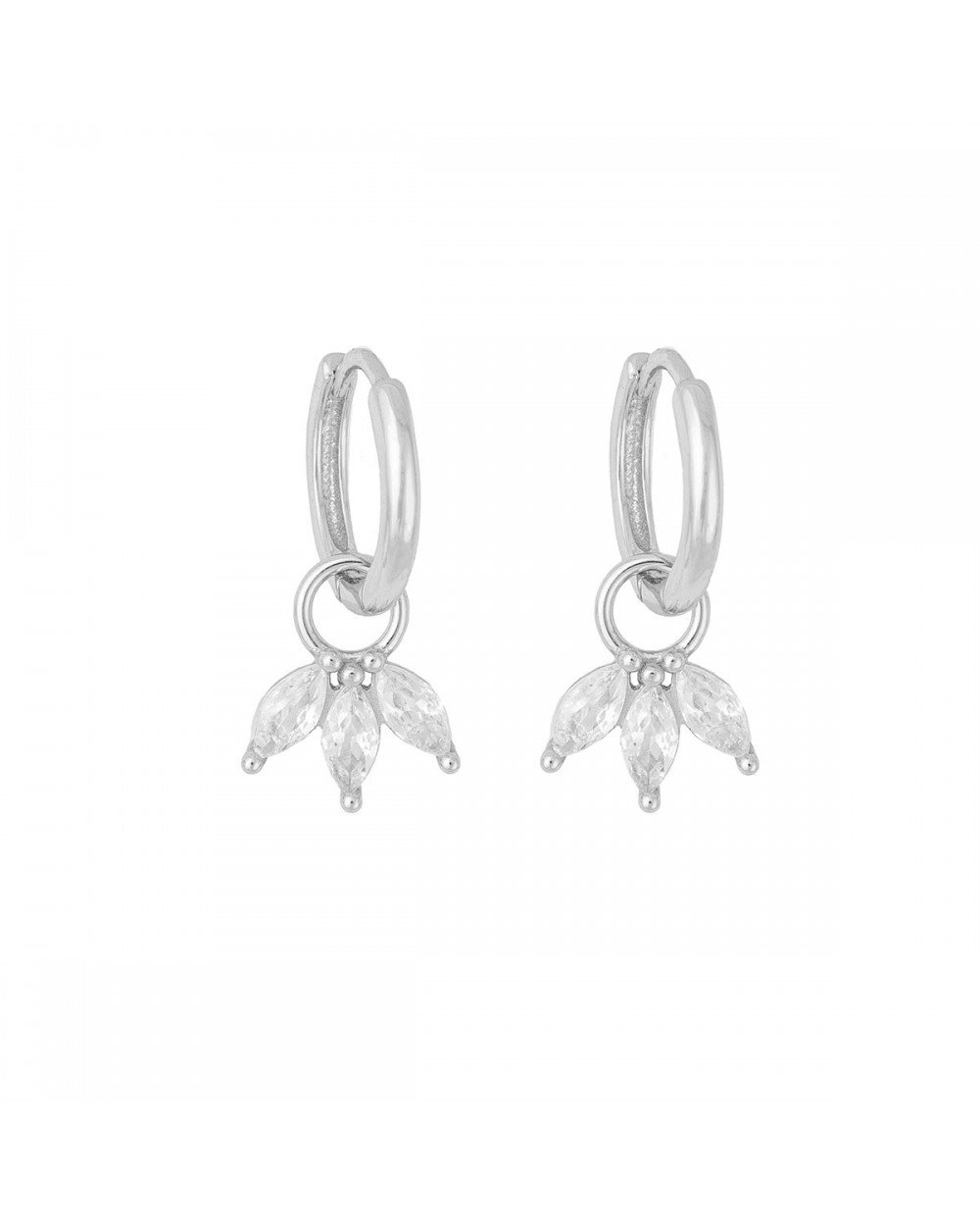 Σκουλαρίκια Excite Fashion Jewellery, αστεράκια με λευκά ζιργκόν από επιπλατινωμένο ασήμι 925 S-68-S-35 Κοσμήματα Σκουλαρίκια Excite Fashion Jewellery, αστεράκια με λευκά ζιργκόν από επιπλατινωμένο ασήμι 925 S-68-S-35 Κοσμήματα