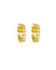 Σκουλαρίκια Excite Fashion Jewellery, καρφωτά κρικάκια με λευκά ζιργκόν από επιχρυσωμένο ασήμι 925. S-79-AS-G-75 Κοσμήματα Σκουλαρίκια Excite Fashion Jewellery, καρφωτά κρικάκια με λευκά ζιργκόν από επιχρυσωμένο ασήμι 925. S-79-AS-G-75 Κοσμήματα