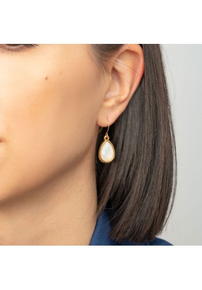 Επίχρυσα ατσάλινα σκουλαρίκια σχέδιο δαρκρυ με  κρύσταλλο της Excite Fashion Jewellery. S-852-01-60 Επίχρυσα ατσάλινα σκουλαρίκια σχέδιο δαρκρυ με  κρύσταλλο της Excite Fashion Jewellery. S-852-01-60