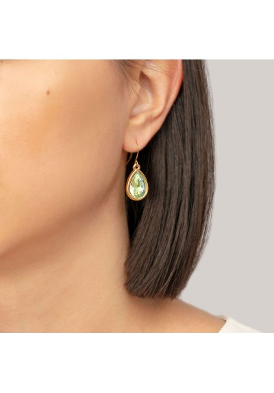 Επίχρυσα ατσάλινα σκουλαρίκια σχέδιο δαρκρυ με  κρύσταλλο της Excite Fashion Jewellery.  S-852-01-66 Επίχρυσα ατσάλινα σκουλαρίκια σχέδιο δαρκρυ με  κρύσταλλο της Excite Fashion Jewellery.  S-852-01-66