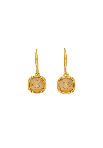 Χειροποίητα επιχρυσωμένα σκουλαρίκια Excite Fashion Jewellery με κρύσταλλα Swarovski σε μελί απόχρωση. S-853-01-19-69 Χειροποίητα επιχρυσωμένα σκουλαρίκια Excite Fashion Jewellery με κρύσταλλα Swarovski σε μελί απόχρωση. S-853-01-19-69