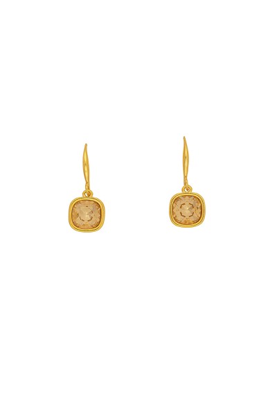 Χειροποίητα επιχρυσωμένα σκουλαρίκια Excite Fashion Jewellery με κρύσταλλα Swarovski σε μελί απόχρωση. S-853-01-19-69 Χειροποίητα επιχρυσωμένα σκουλαρίκια Excite Fashion Jewellery με κρύσταλλα Swarovski σε μελί απόχρωση. S-853-01-19-69