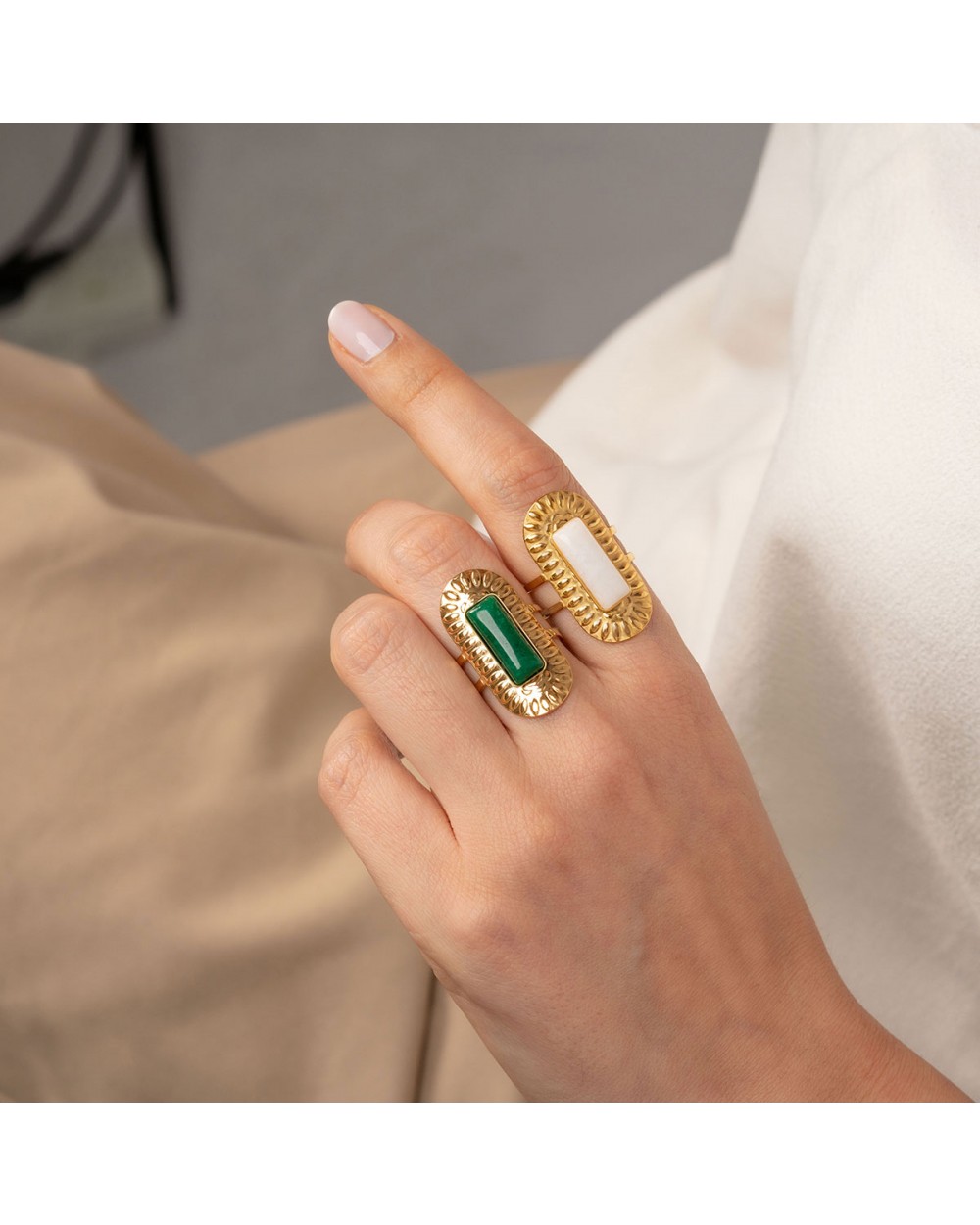 Δαχτυλίδια R-1513-GREEN