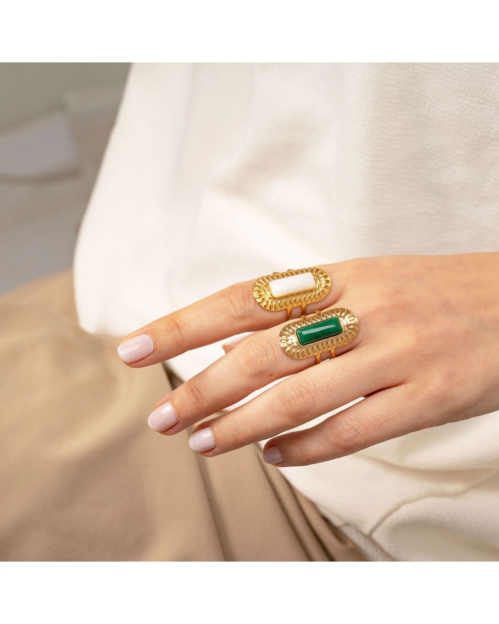 Δαχτυλίδια R-1513-WHITE