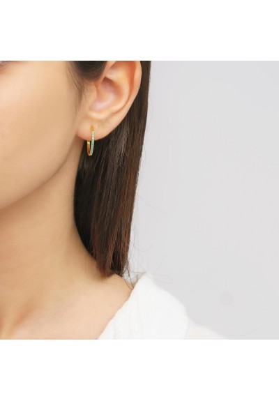 Σκουλαρίκια S-25-TYRK-G